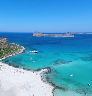 View of Gramvousa and Balos bay from the peninsular