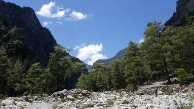 Entrance of the Samaria Gorge to start the walk